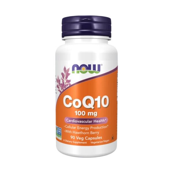 CoQ10 100 mg με Μούρα Ηawthorn- NOW Foods 90 κάψουλες