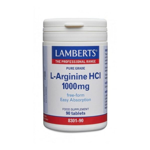 Lamberts L-Arginine HCl 1000 mg 90 ταμπλέτες