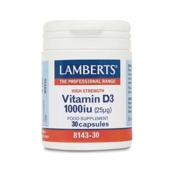 Lamberts Vitamin D3 1000 IU 30 κάψουλες