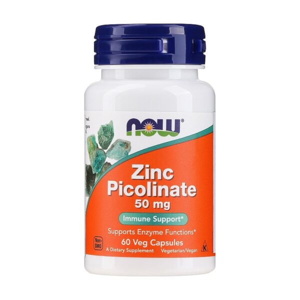 Zinc Picolinate 50 mg – NOW Foods 60 ταμπλέτες – Ψευδάργυρος