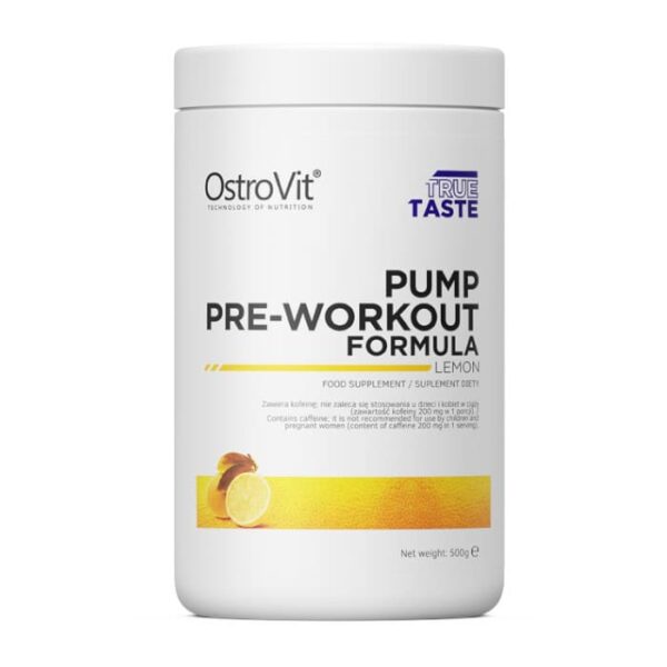 Pump pre-workout new formula – OstroVit 500g με γεύση λεμόνι